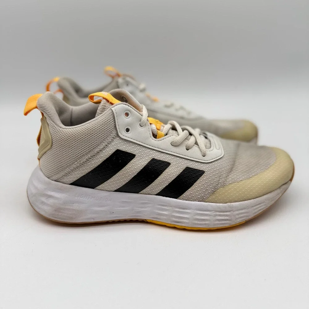 Adidas Mens 6 Womens 7.5 OwnTheGame 2.0 Basketball Shoes Grey Black Orange